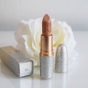 MAC Cosmetics Tan and Silver Lipstick with Metallic Finish